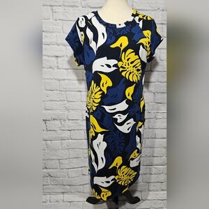 Philosophy Yellow and Blue Floral Knit Dress